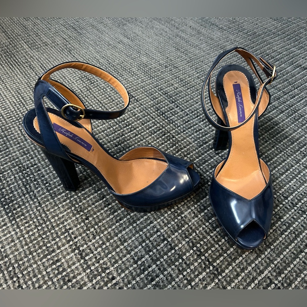 Ralph Lauren Blue Dorset Heels